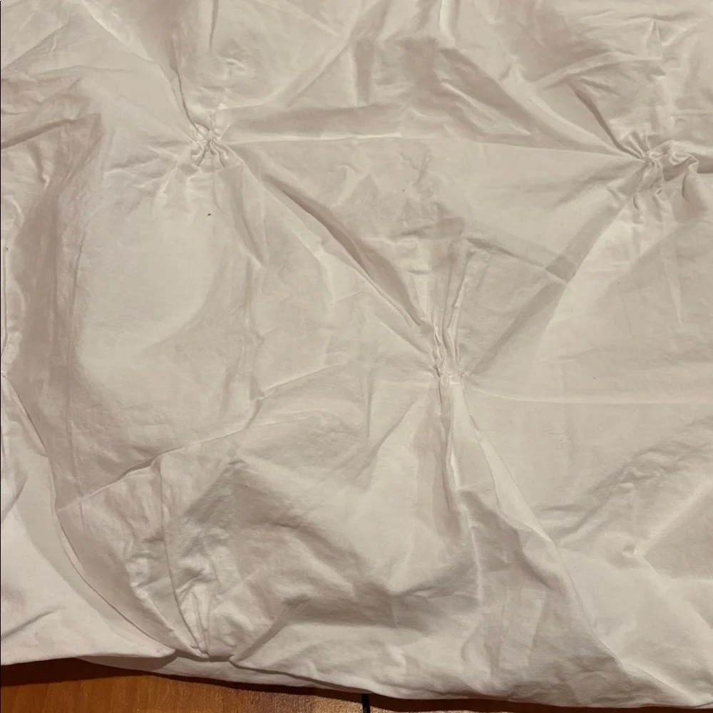 WEST ELM *Standard* White Pintuck Organic Cotton Pillowcase Cover